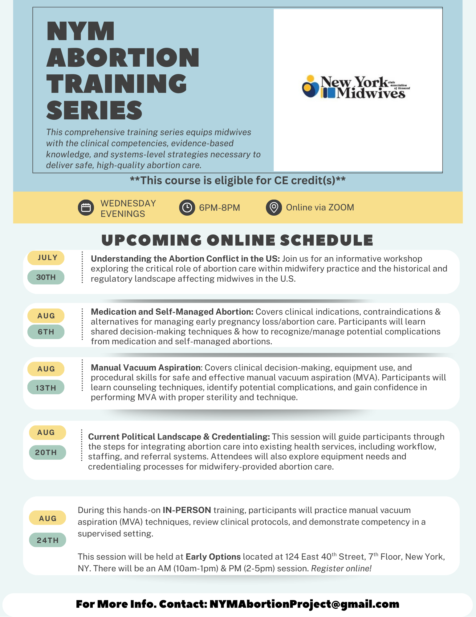 NYM Training Flyer. Cycle 2. Final Version (2) | New York Midwives